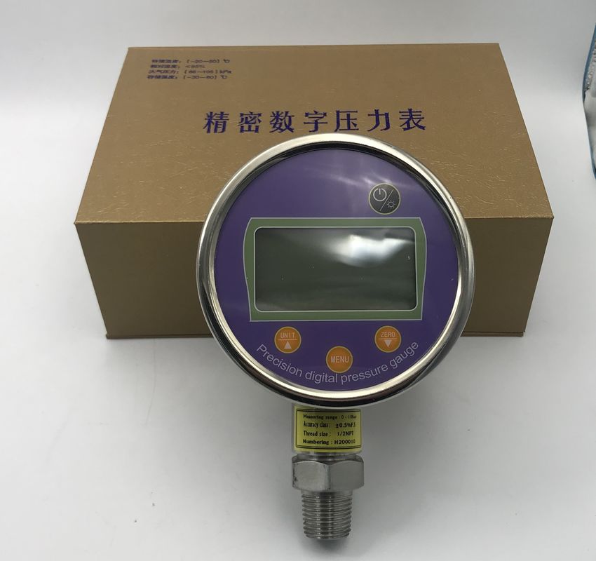 Stainless Steel High Precision Digital Pressure Gauge with Touch Button and Data Logger GXPS201C