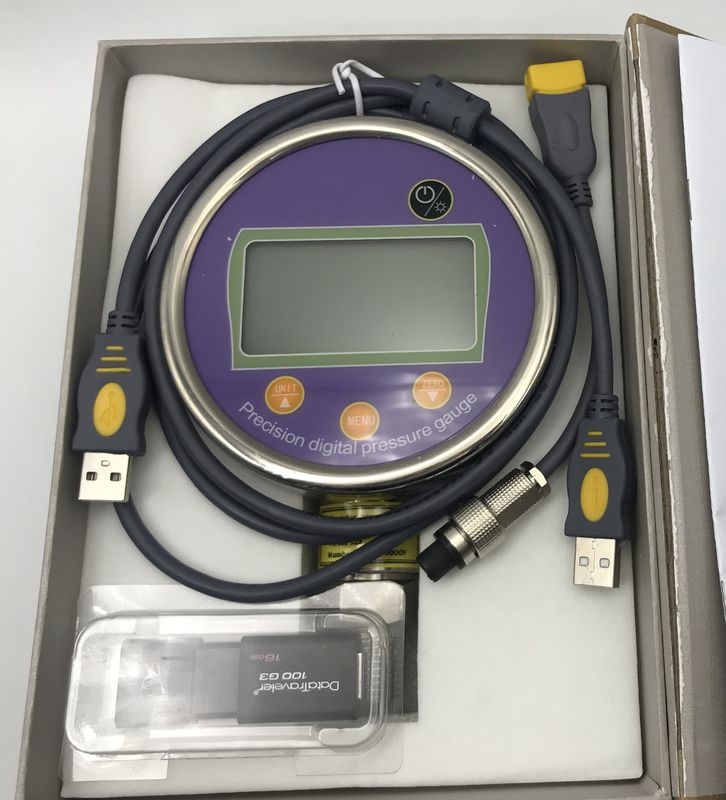 Stainless Steel High Precision Digital Pressure Gauge with Touch Button and Data Logger GXPS201C