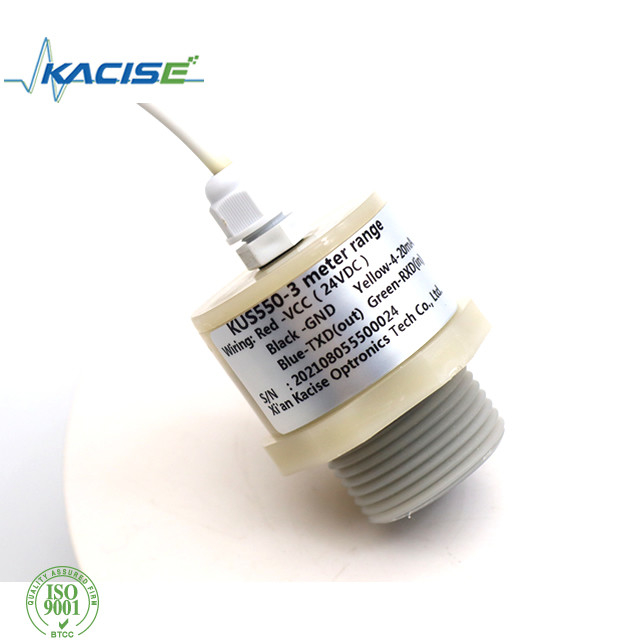 NPT PTFE Ultrasonic Level Sensor Anti Corrosion Chemical Liquid Measurement