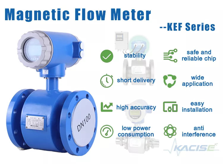 Water Intelligent Electromagnetic Flow Meter Tap Water Pipeline 20ma/Rs485