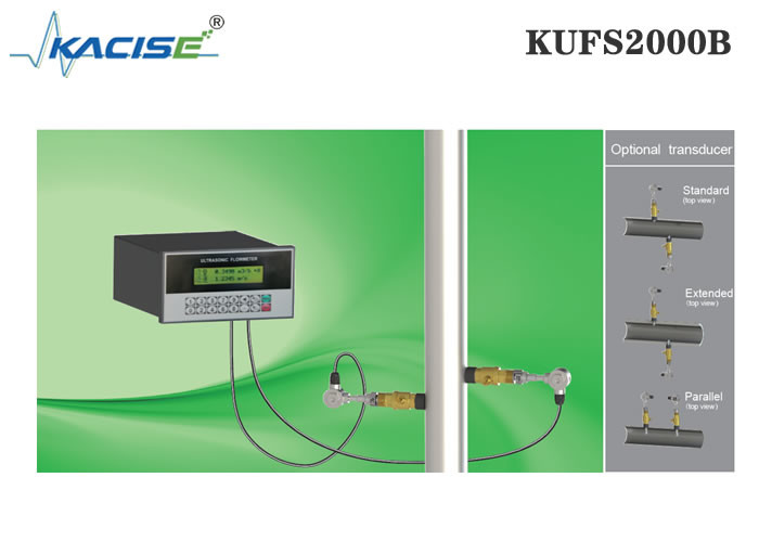 KUFS2000B Panel Mount Insertion Ultrasonic Flow Meter Installed In Instrument Box