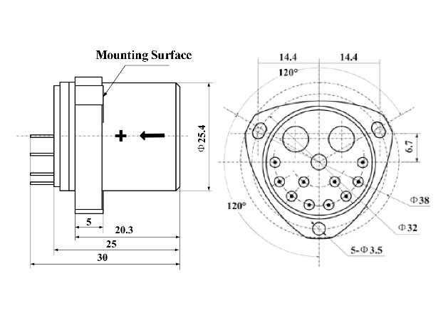 Aerospace industry grade quartz accelerometer sensor analog output with Scale Factor 1.2~1.6mA/g