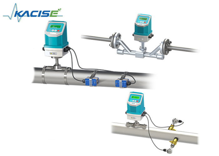 Waterproof Ultrasonic Water Flow Meter / Flowmeter Compact Fixed On Pipe Type