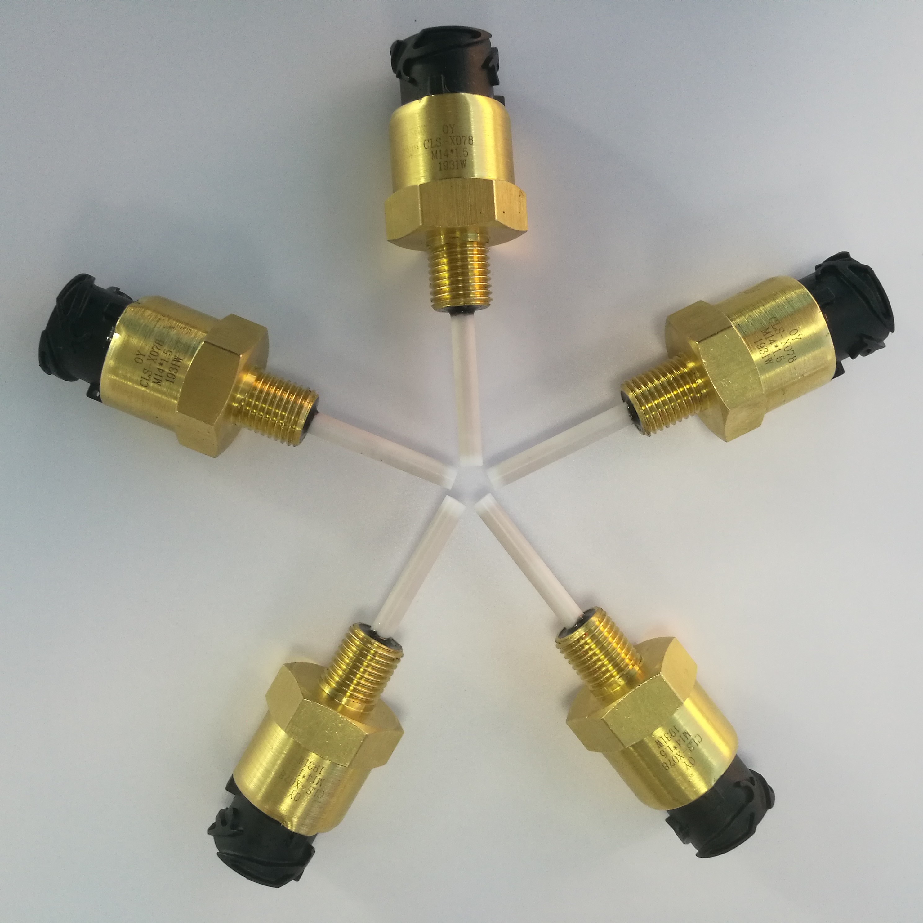 Capacitance PTFE Coolant Level Switch Brass Body 4 Way DIN 72 585 Connection